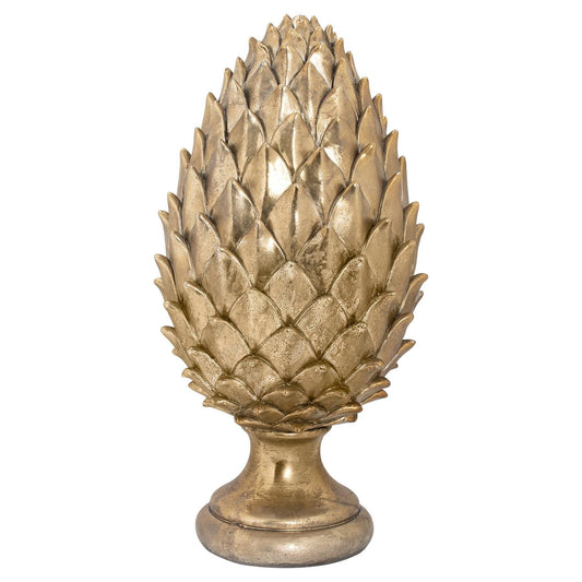 Tall Large Gold Pinecone Finial - Eudemonia Home Goods