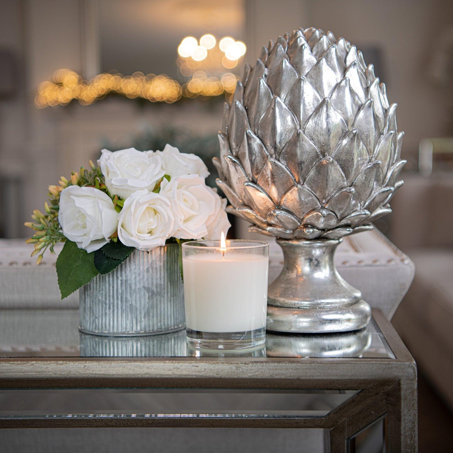 Silver Pinecone Finial - Eudemonia Home Goods