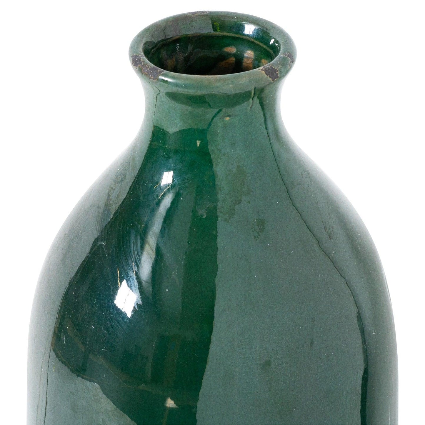 Garda Emerald Glazed Gisela Vase - Eudemonia Home Goods