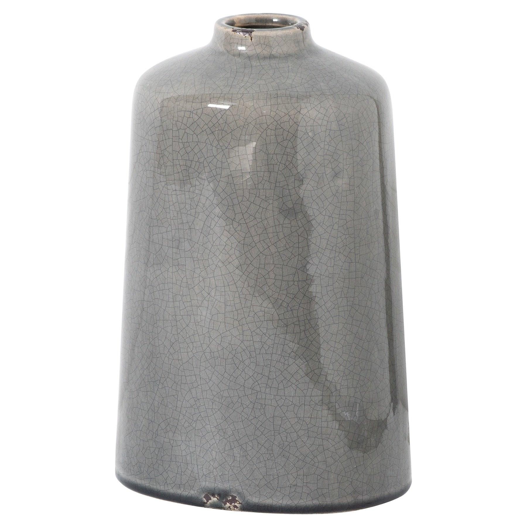 Garda Grey Glazed Liv Vase - Eudemonia Home Goods