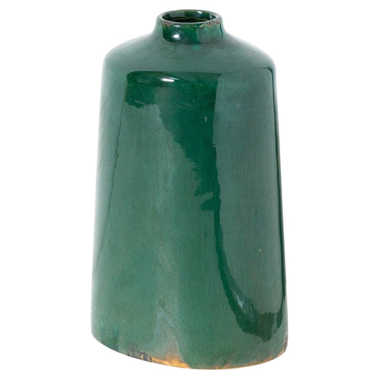 Garda Emerald Glazed Liv Vase - Eudemonia Home Goods