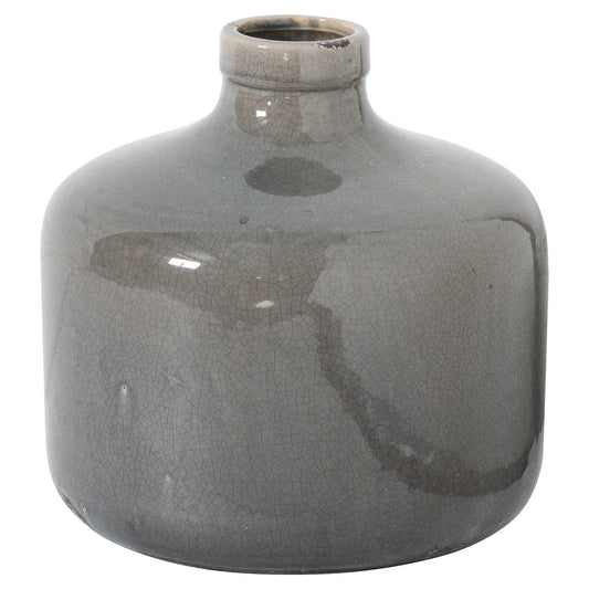 Garda Grey Glazed Chive Vase - Eudemonia Home Goods