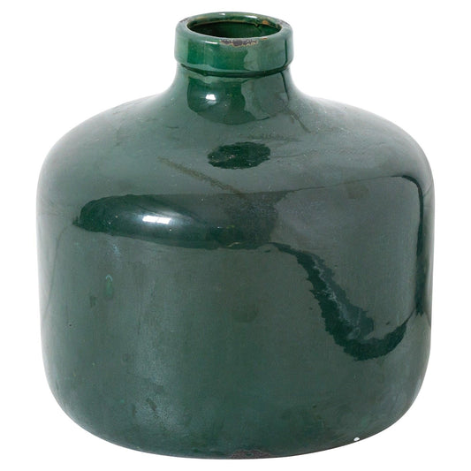 Garda Emerald Glazed Chive Vase - Eudemonia Home Goods