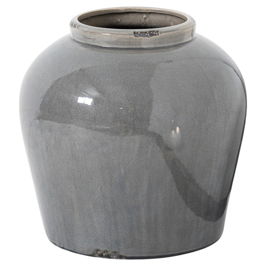 Garda Grey Glazed Juniper Vase - Eudemonia Home Goods