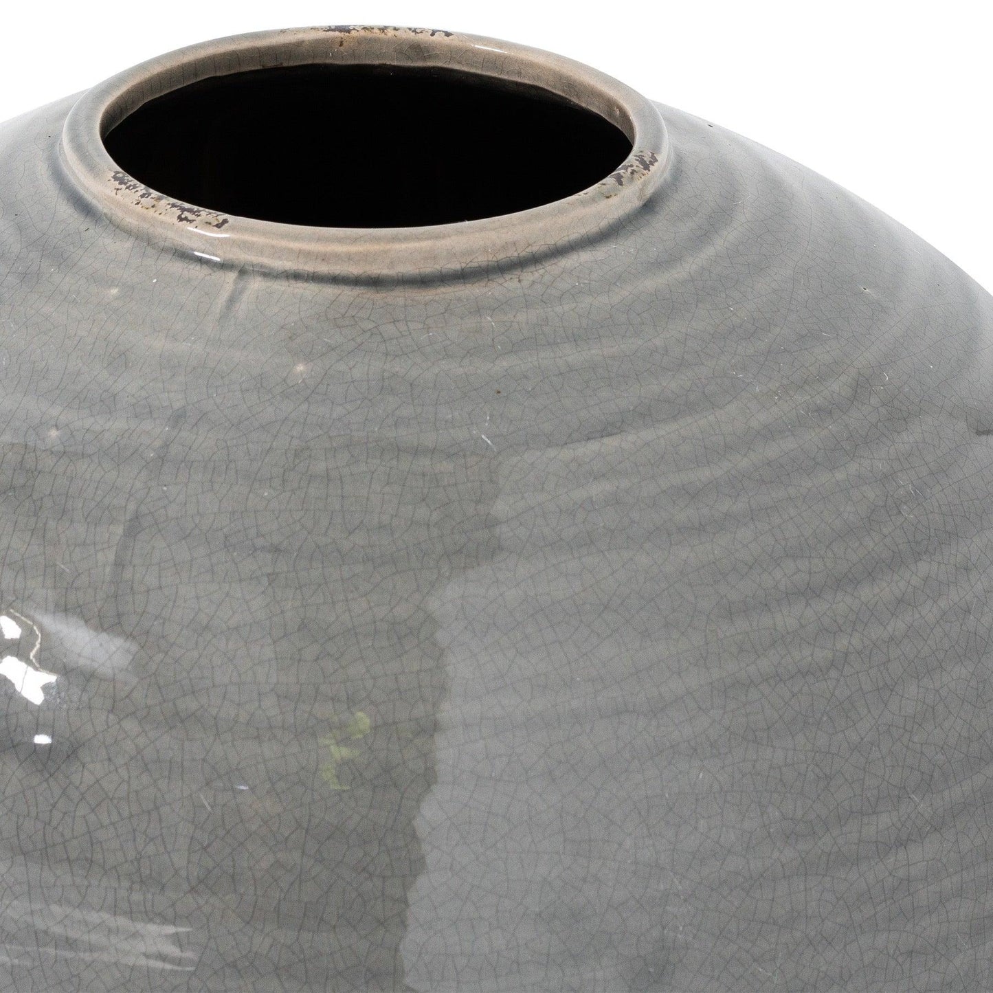 Garda Grey Glazed Regola Vase - Eudemonia Home Goods