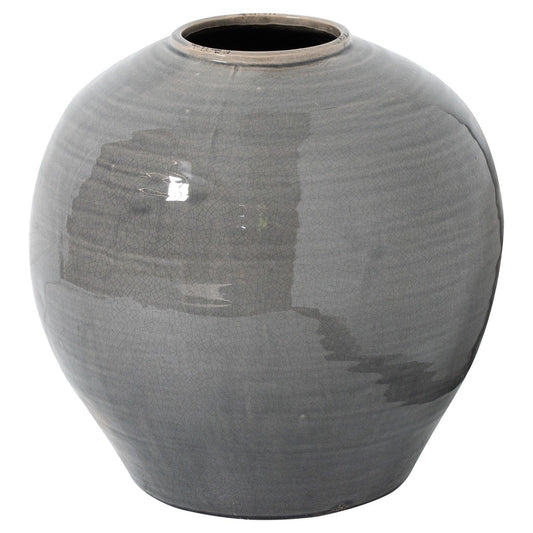 Garda Grey Glazed Regola Vase - Eudemonia Home Goods