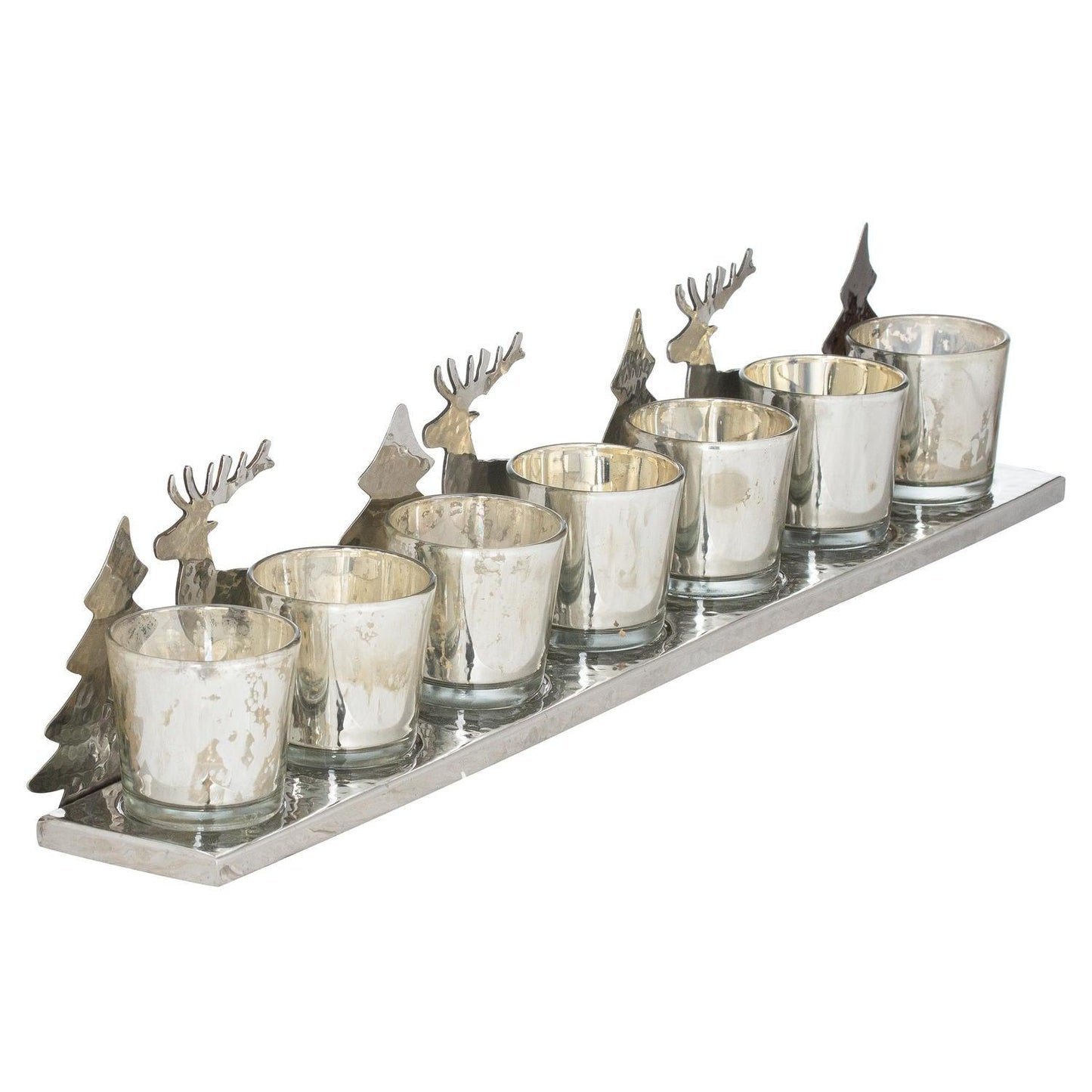 Silver Seven Tealight Holder - Eudemonia Home Goods