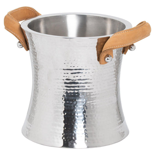 Leather Handled Ice Bucket - Eudemonia Home Goods