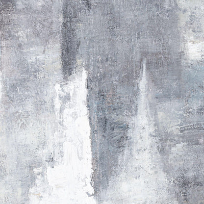Hand Painted Black And White Layered AbstrACTIVE Painting - Eudemonia Home Goods