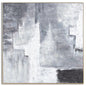 Hand Painted Black And White Layered AbstrACTIVE Painting - Eudemonia Home Goods