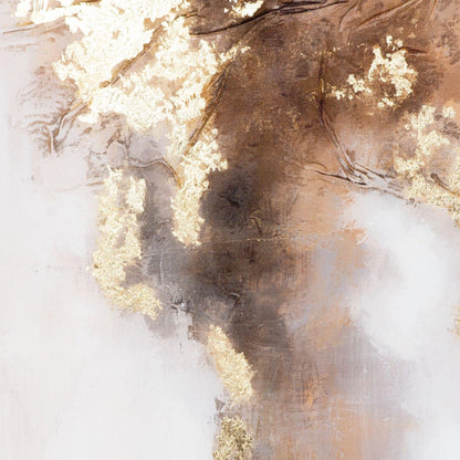Metallic Soft AbstrACTIVE Glass Image In Gold Frame - Eudemonia Home Goods