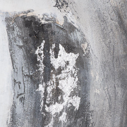 Galaxy Silver And Grey Hand Painted Canvas - Eudemonia Home Goods