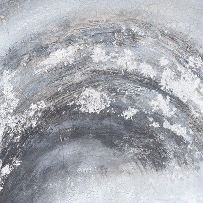 Sierra Silver And Grey Hand Painted Canvas - Eudemonia Home Goods