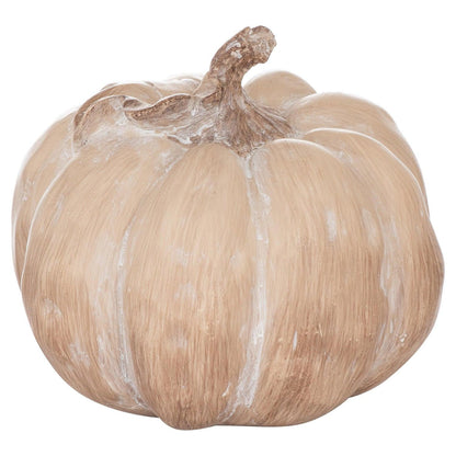 Set Of Three Carved Wood Effect Pumpkins - Eudemonia Home Goods