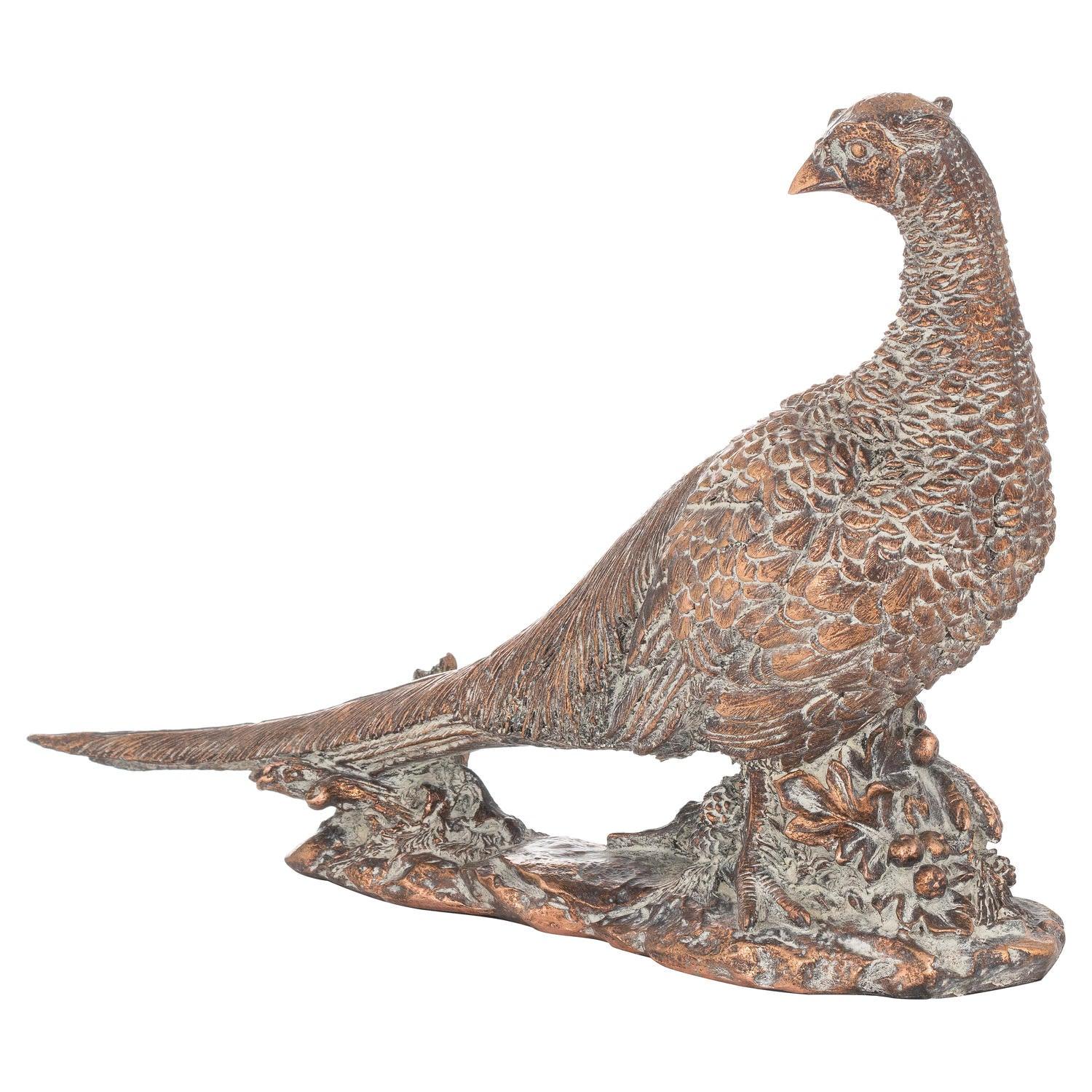 Antique Bronze Cock Pheasant Ornament - Eudemonia Home Goods