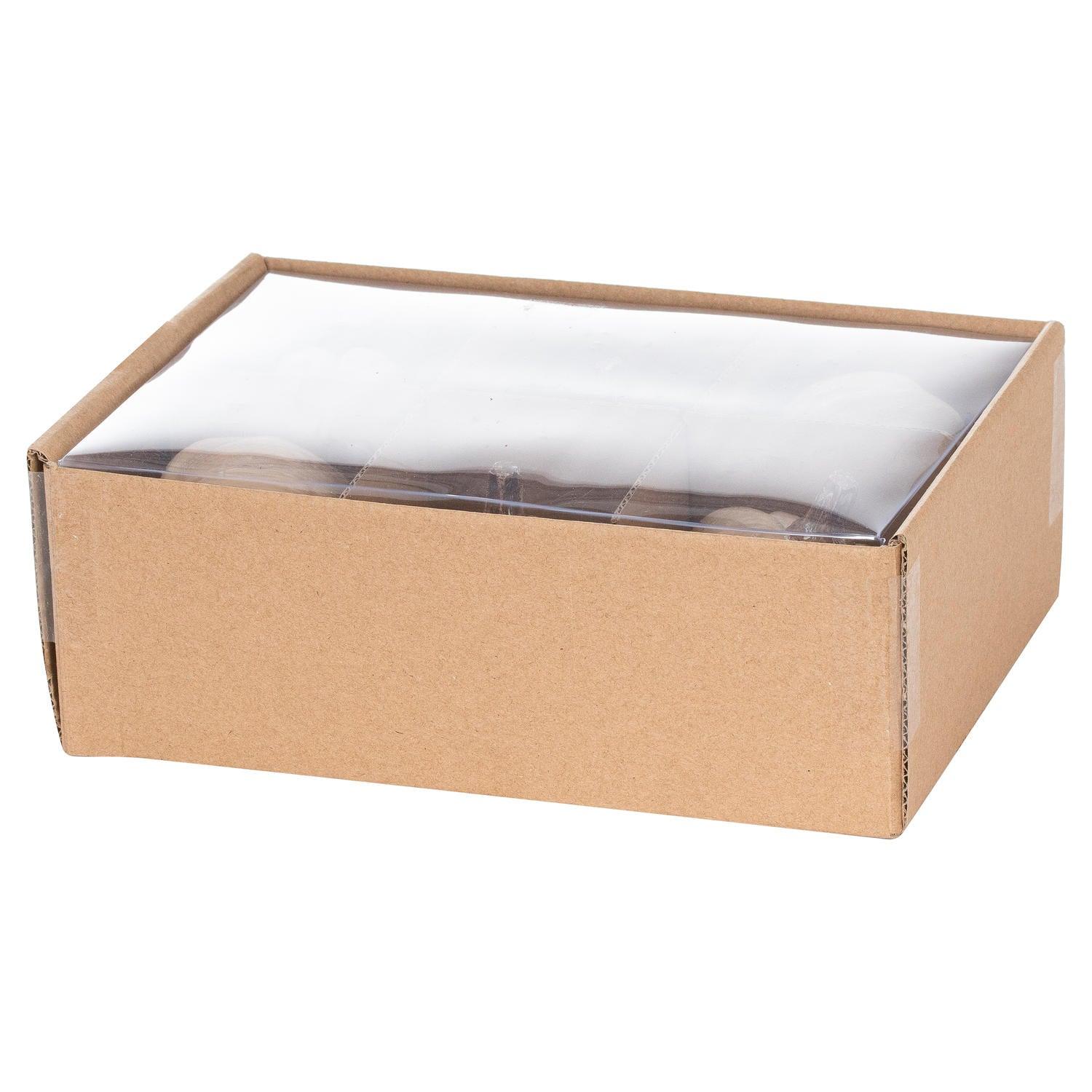 Set Of Six Carved Wood Effect Pumpkins - Eudemonia Home Goods