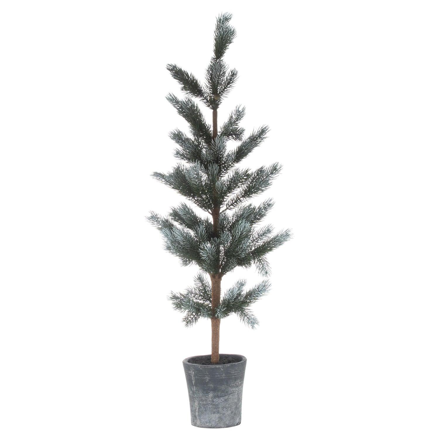 Christmas Fir Tree In Stone Pot - Eudemonia Home Goods