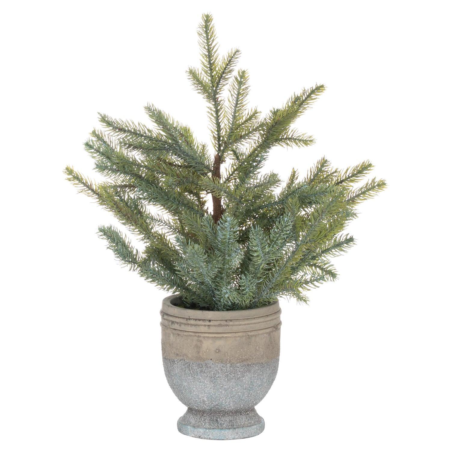 Garda Pine Tree In Stone Pot - Eudemonia Home Goods