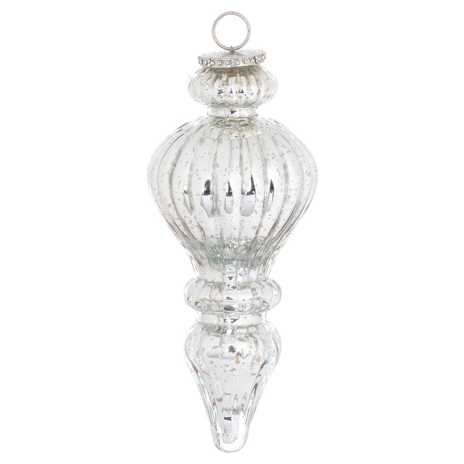 The Noel Collection Large Silver Statement Bauble - Eudemonia Home Goods