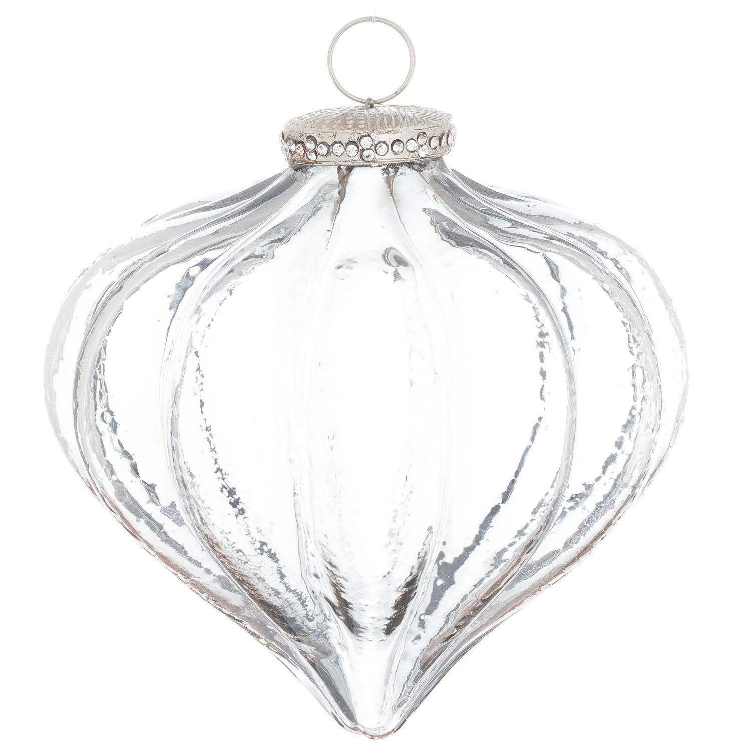 The Noel Collection Smoked Midnight Teardrop Medium Bauble - Eudemonia Home Goods