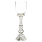 Mercury Effect Glass Top Tall Candle Pillar Holder - Eudemonia Home Goods