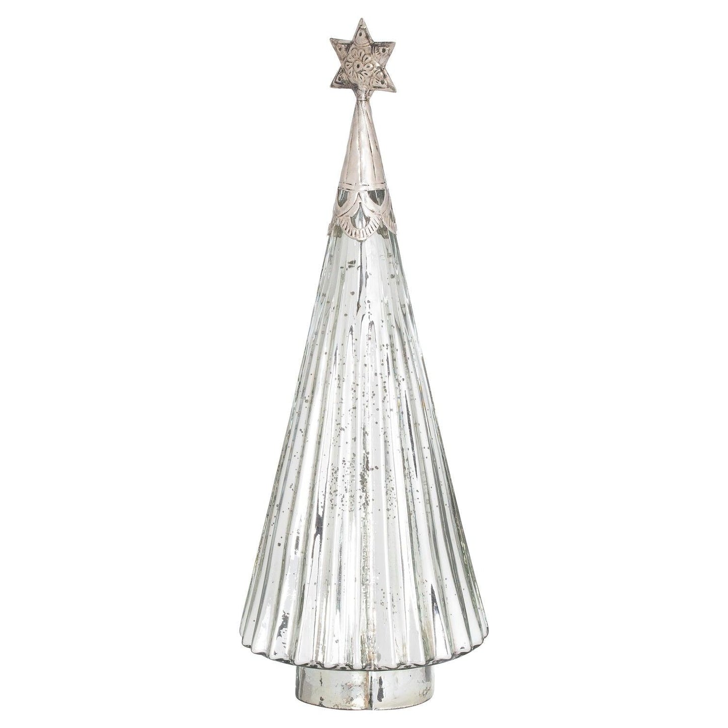 The Noel Collection Star Topped Glass Decorative Large Tree - Eudemonia Home Goods