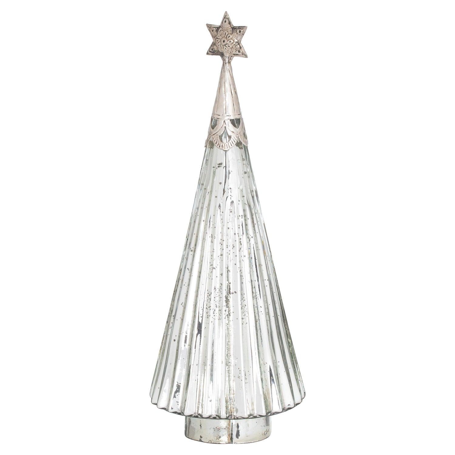 The Noel Collection Star Topped Glass Decorative Large Tree - Eudemonia Home Goods