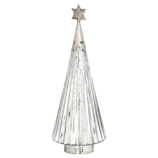 The Noel Collection Star Topped Glass Decorative Large Tree - Eudemonia Home Goods