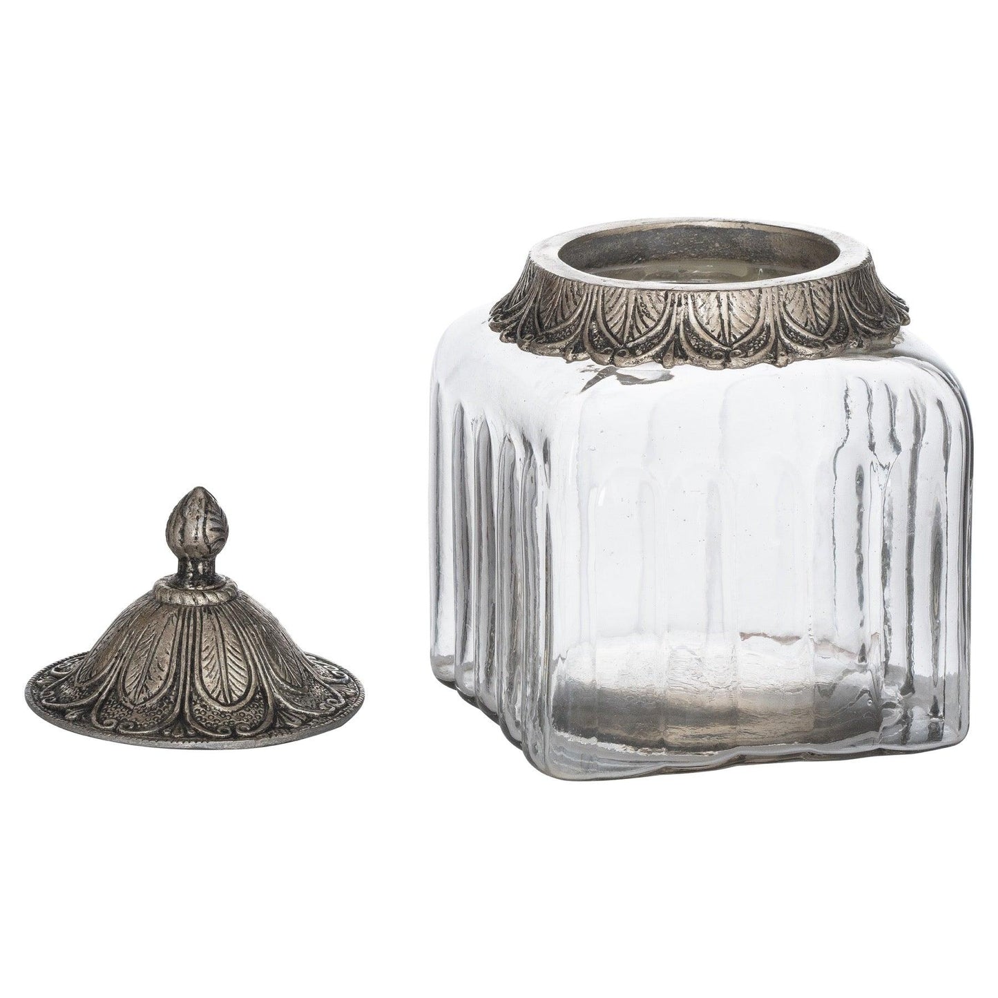 Moroccan Style Lidded Medium Display Jar - Eudemonia Home Goods