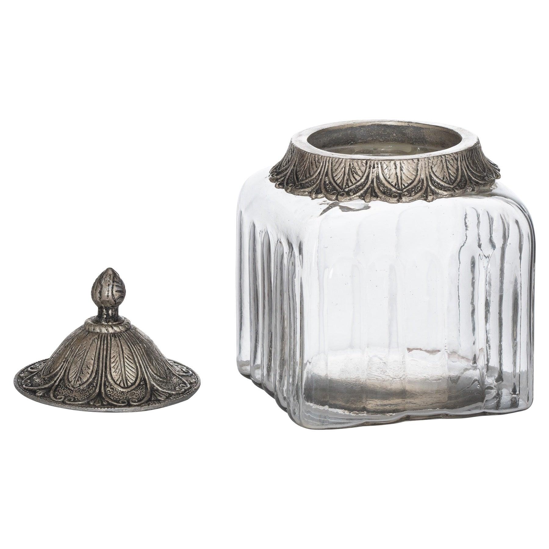 Moroccan Style Lidded Medium Display Jar - Eudemonia Home Goods