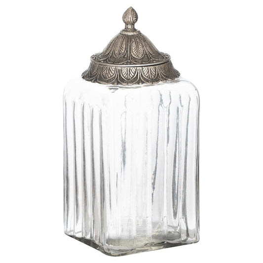 Moroccan Style Lidded Large Display Jar - Eudemonia Home Goods
