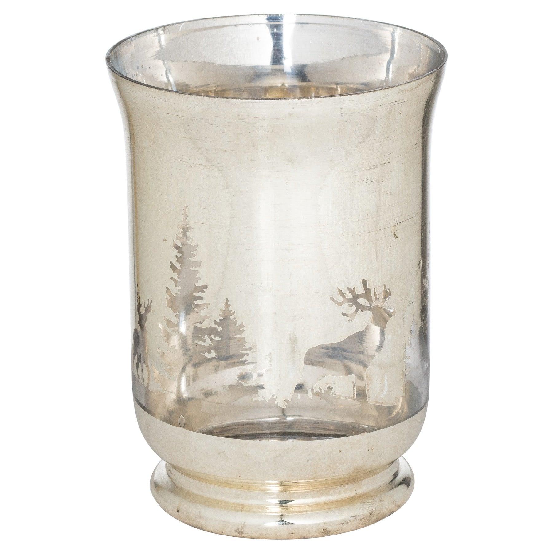 The Noel Collection Silver Forest Large Candle Holder - Eudemonia Home Goods