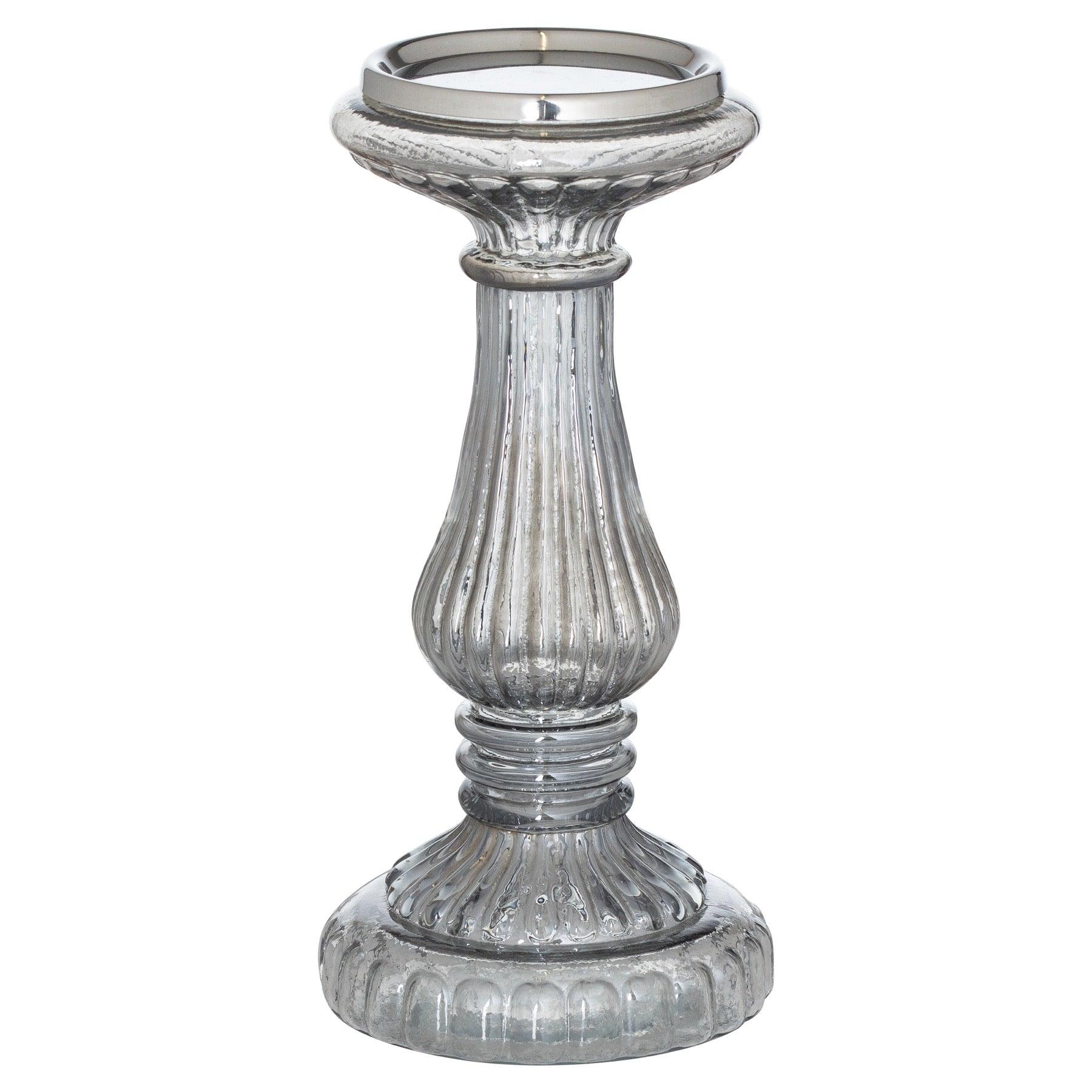 Smoked Midnight Medium Candle Pillar - Eudemonia Home Goods