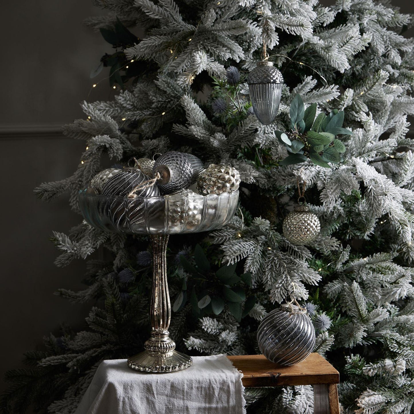 The Noel Collection Smoked Midnight Swirl Bauble - Eudemonia Home Goods