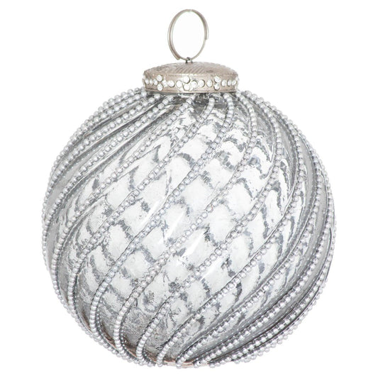 The Noel Collection Smoked Midnight Swirl Bauble - Eudemonia Home Goods