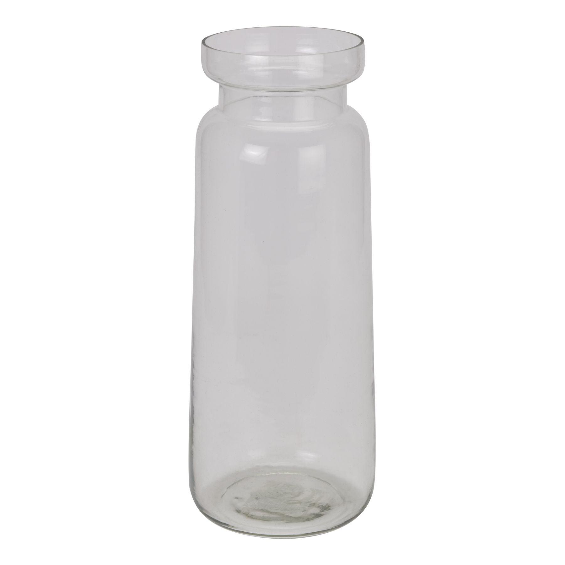 Tall Clear Bottle Vase - Eudemonia Home Goods