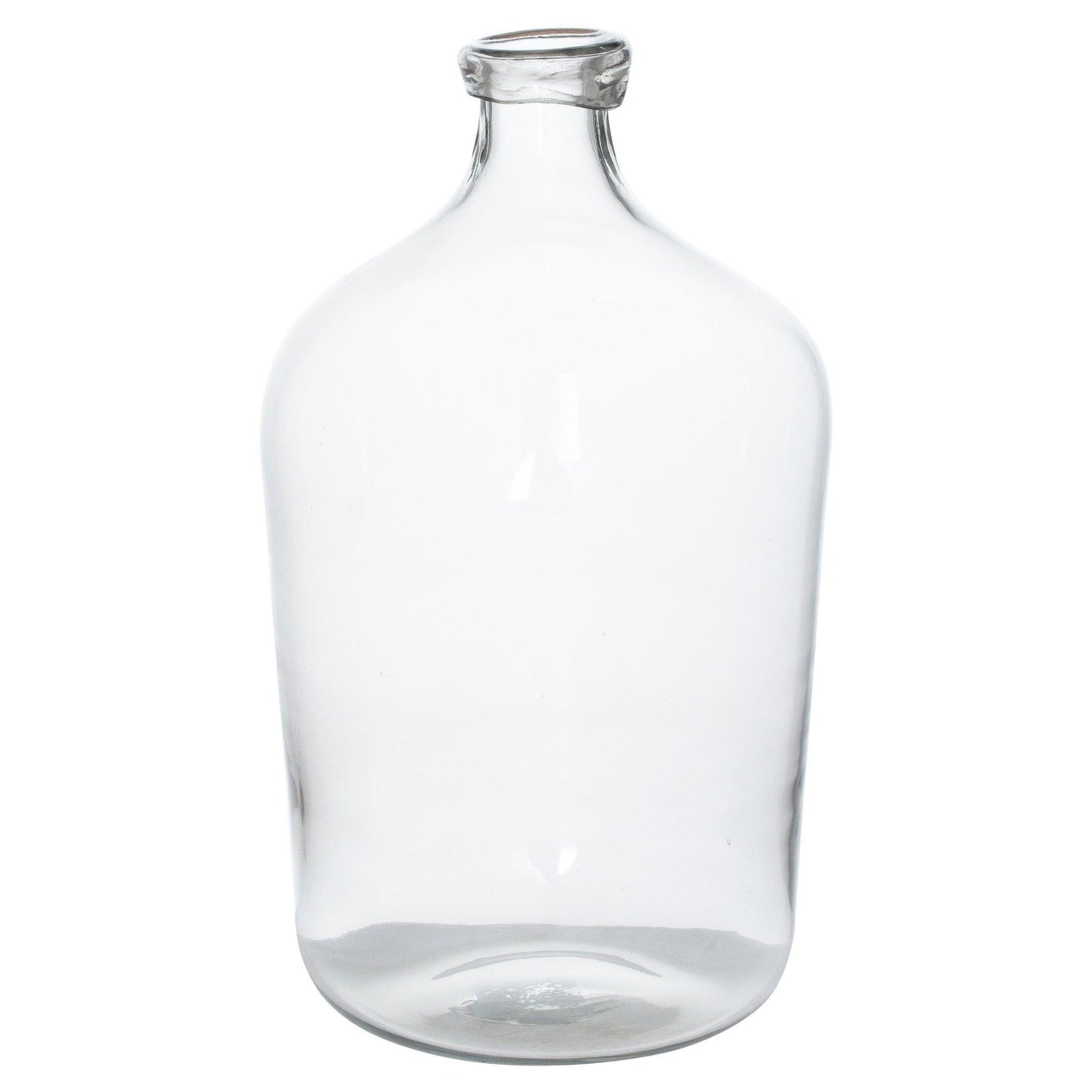 Tall Bulbous Narrow Neck Glass Vase - Eudemonia Home Goods