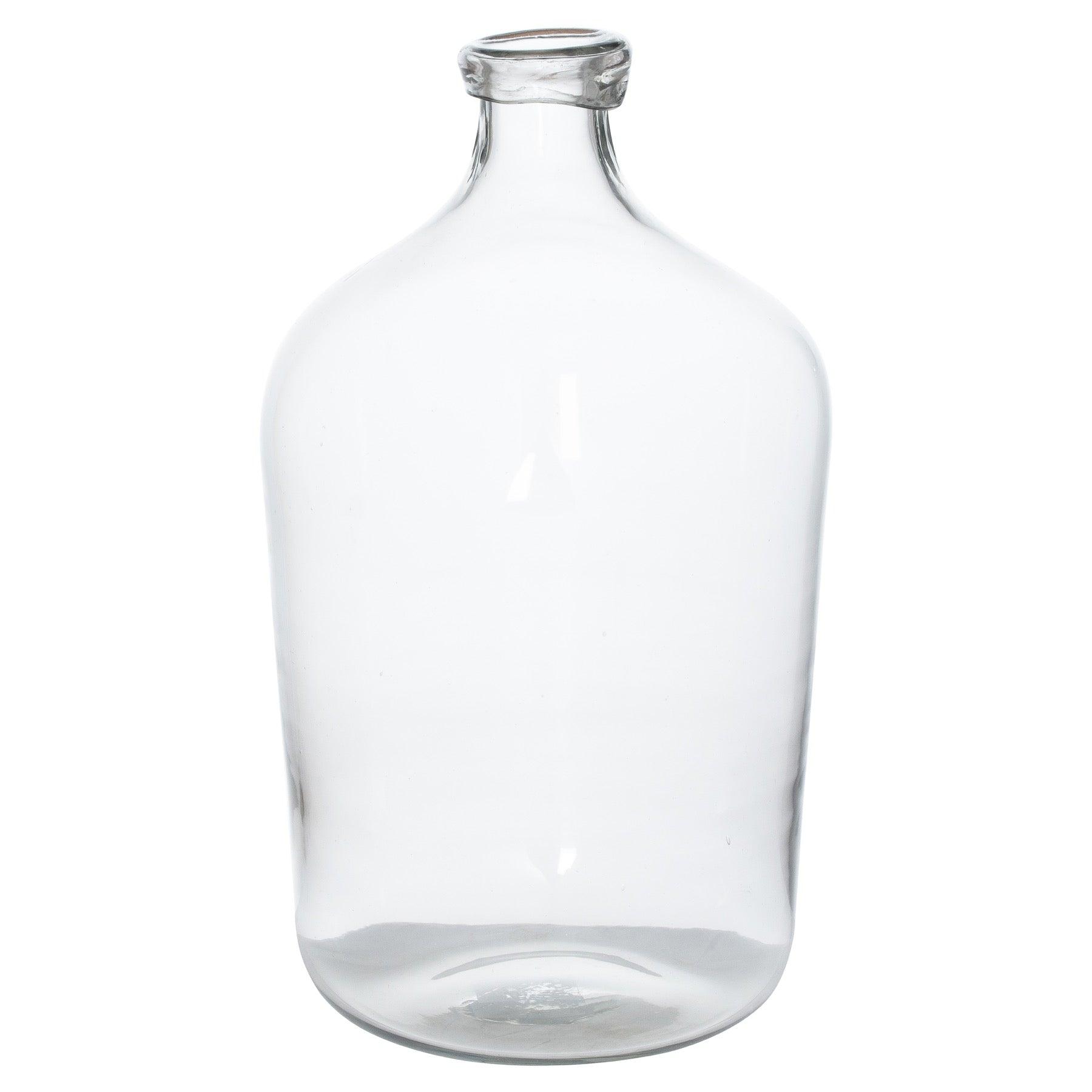 Tall Bulbous Narrow Neck Glass Vase - Eudemonia Home Goods