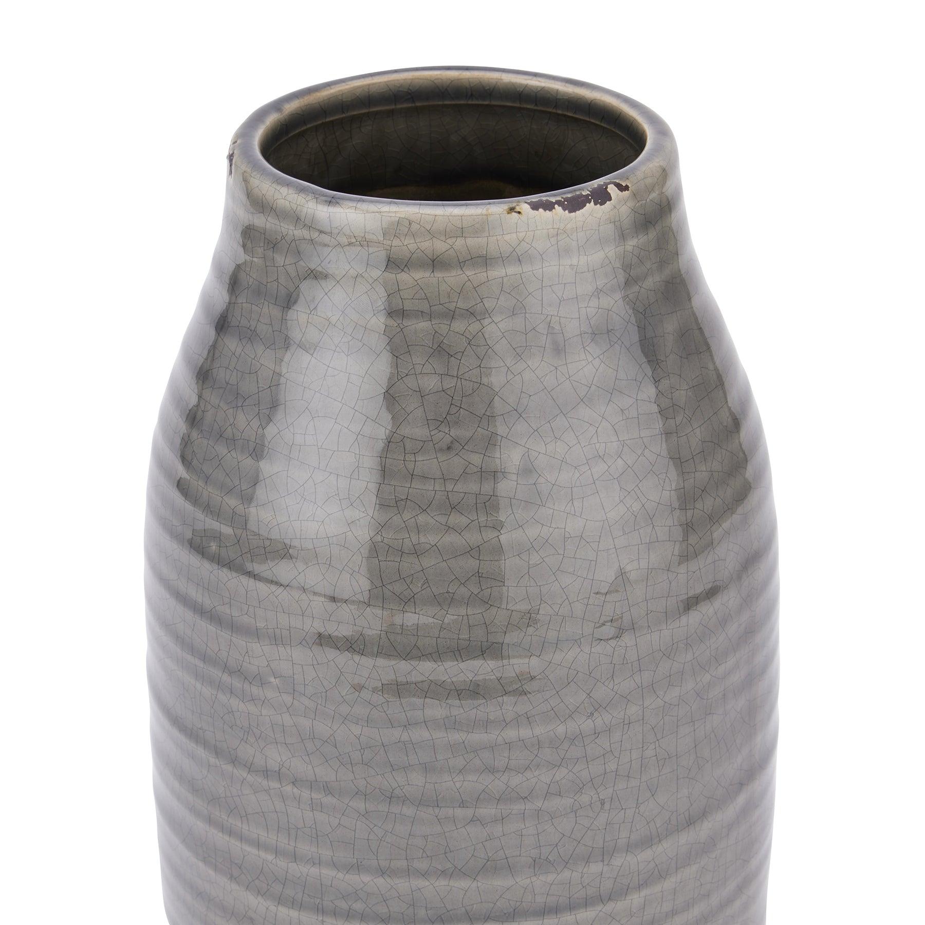 Garda Grey Stefanie Vase - Eudemonia Home Goods