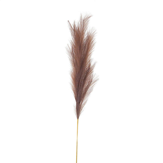 Taupe Large Faux Pampas Grass Stem - Eudemonia Home Goods