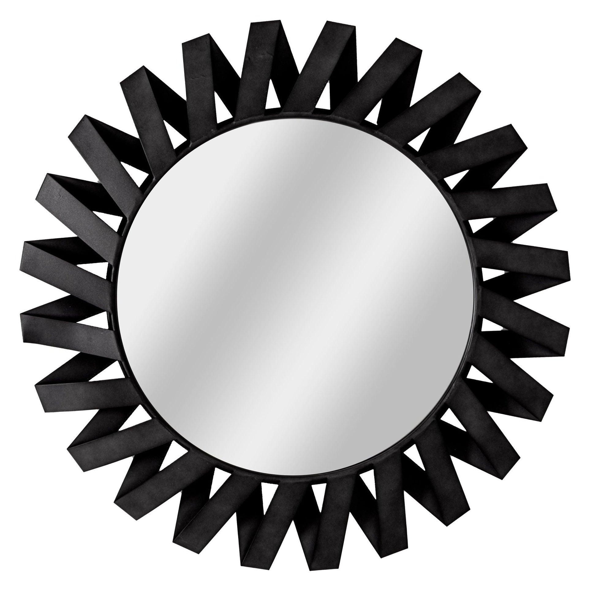 Black Origami Sunburst Mirror - Eudemonia Home Goods