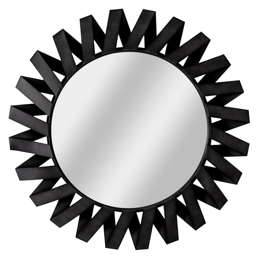 Black Origami Sunburst Mirror - Eudemonia Home Goods