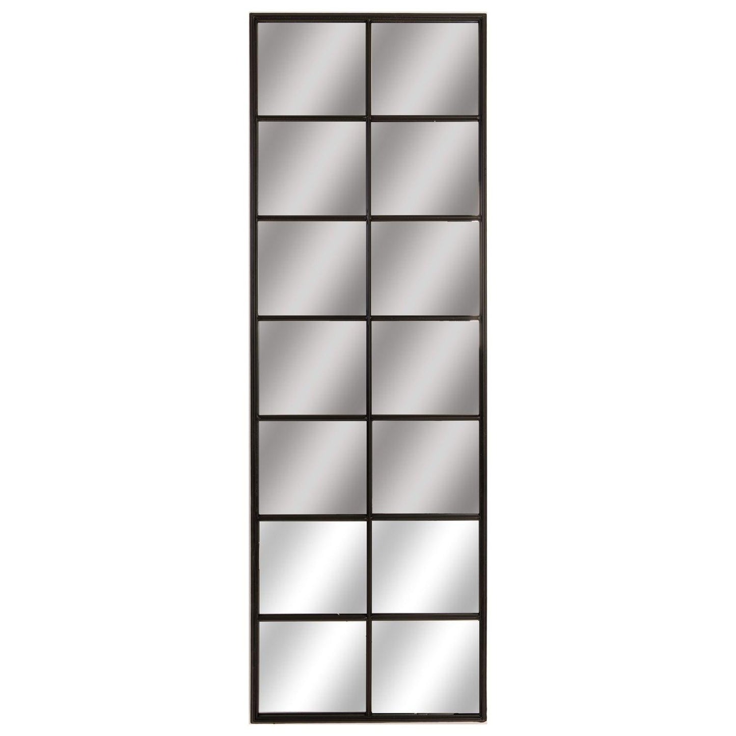 Tall Black Metal Window Mirror - Eudemonia Home Goods