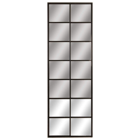 Tall Black Metal Window Mirror - Eudemonia Home Goods