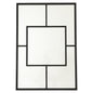 Black Multi Paned Patterned Window Mirror - Eudemonia Home Goods