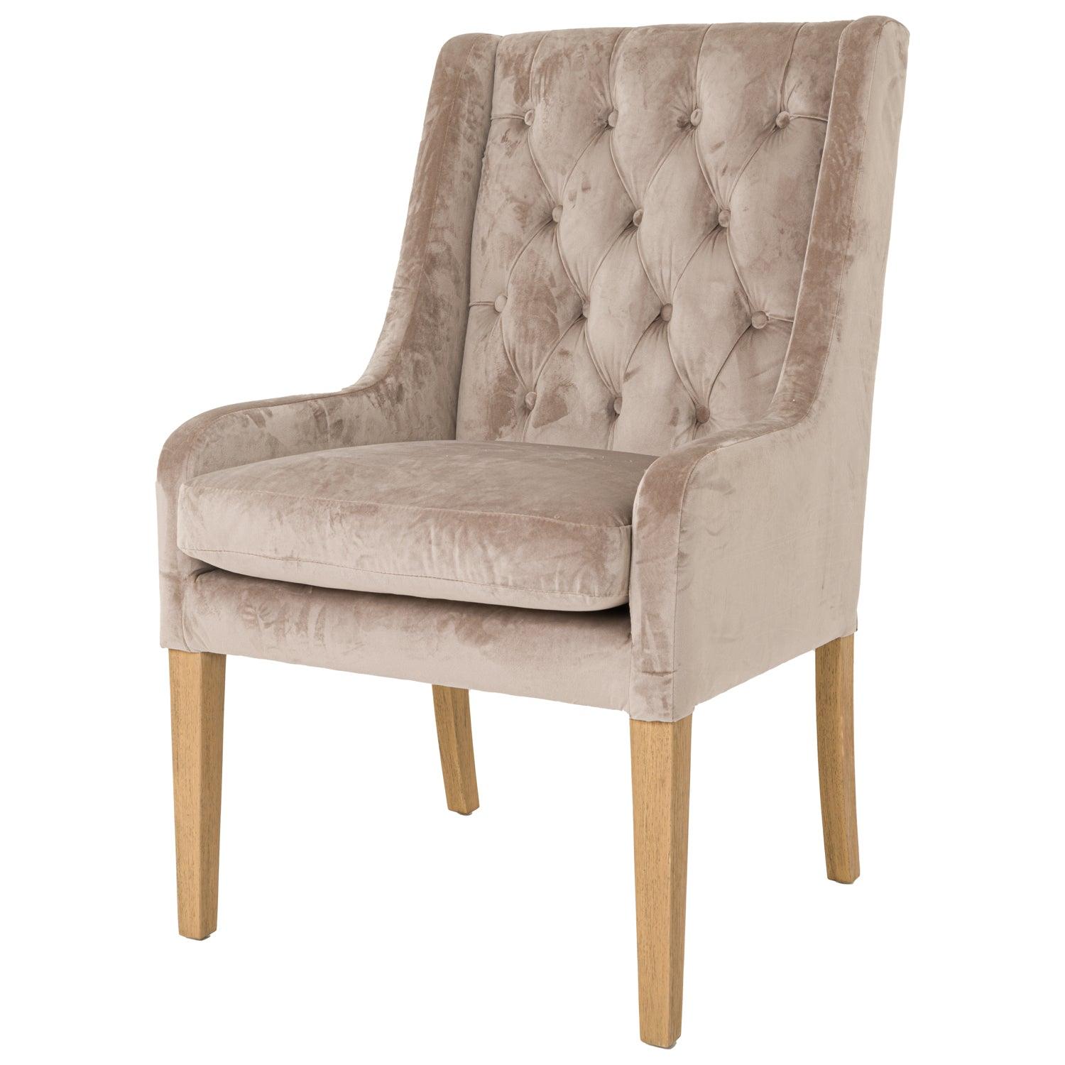 Henley Luxury Large Button Pressed Dining Chair - Eudemonia Home Goods