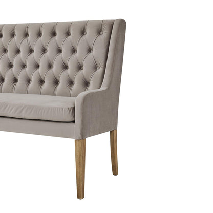 Henley Luxury Large Button Pressed Dining Bench - Eudemonia Home Goods