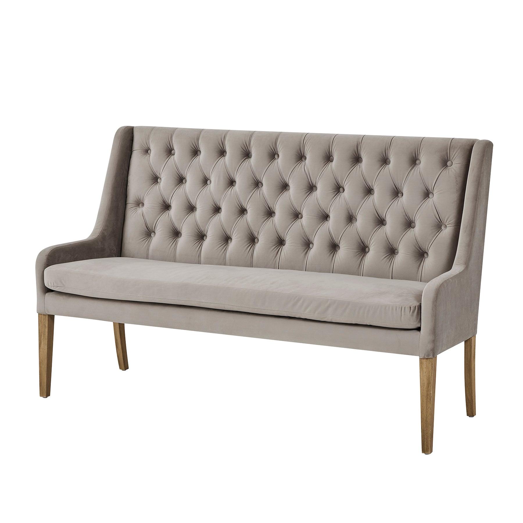Henley Luxury Large Button Pressed Dining Bench - Eudemonia Home Goods