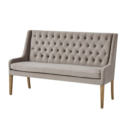 Henley Luxury Large Button Pressed Dining Bench - Eudemonia Home Goods