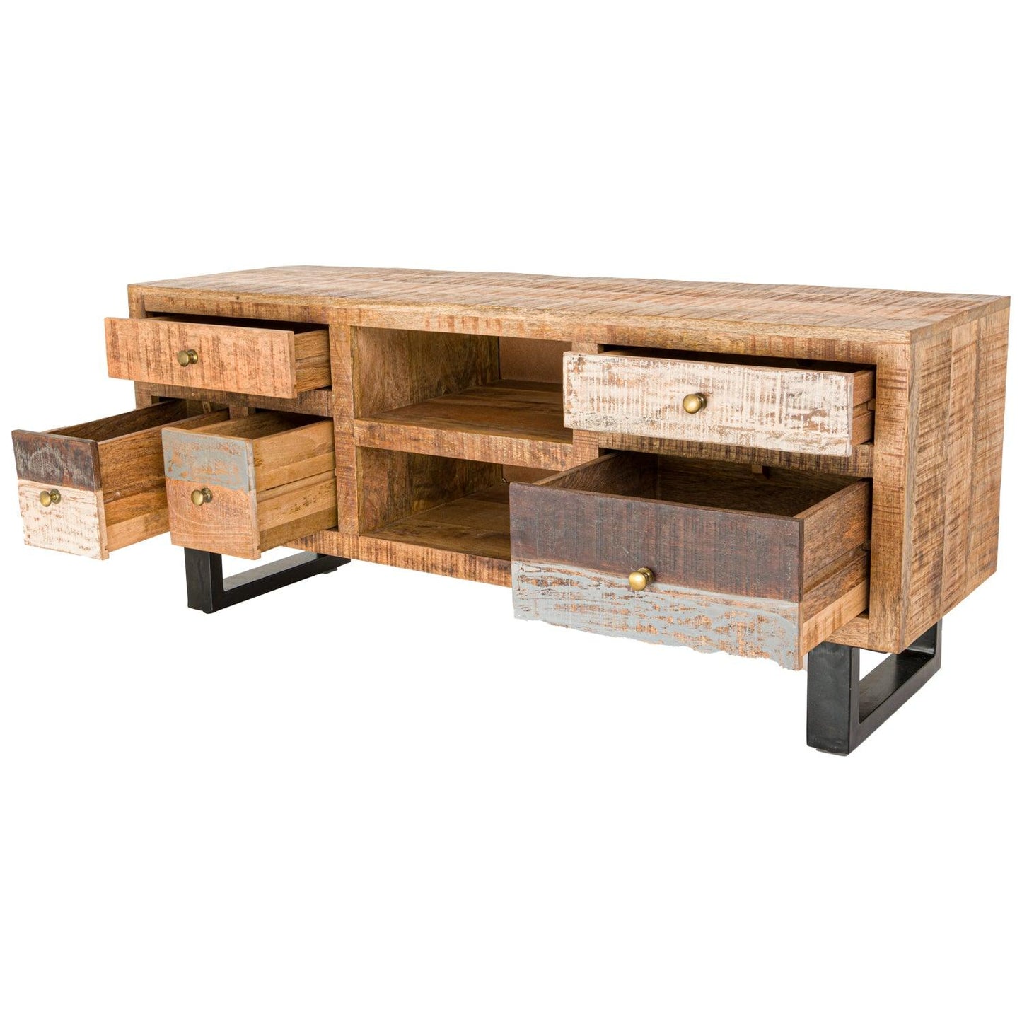 Reclaimed Industrial Media Unit - Eudemonia Home Goods